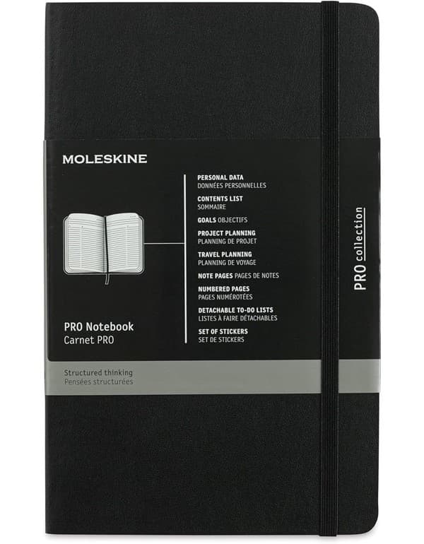 Moleskine Professional Notebook Large Softcover Black