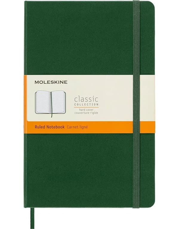 Moleskine Hardcover Ruled Large Notebook Green