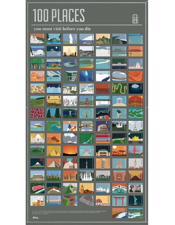 100 Places You Must Visit Before You Die Poster