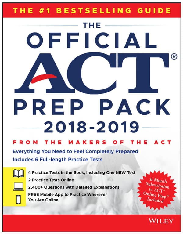 The Official ACT Prep Pack with 6 Full Practice Tests (4 in Official ACT Prep Guide + 2 Online)