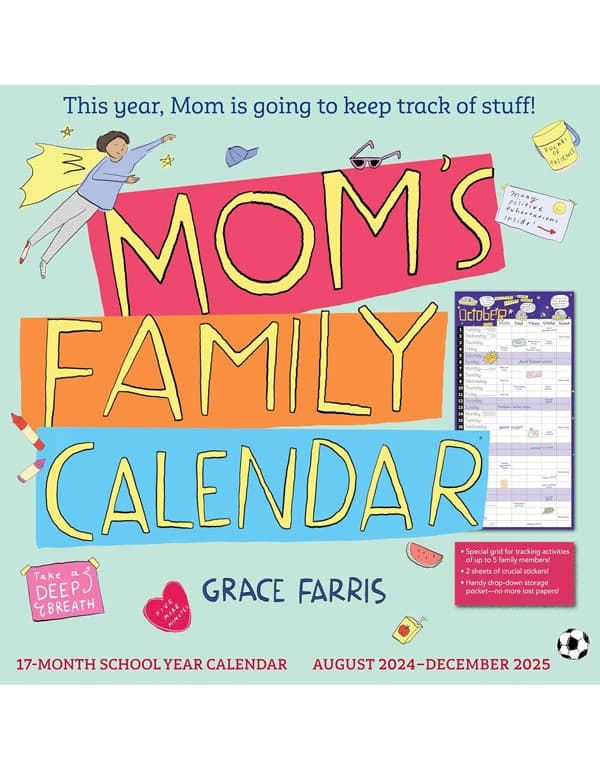 Mom's Family Wall Calendar 2024-2025