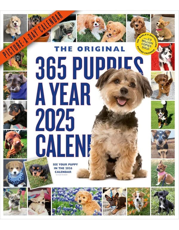 365 Puppies-A-Year Picture-A-Day® Wall Calendar 2025