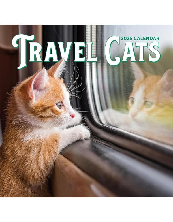 Travel Cats Wall Calendar 2025