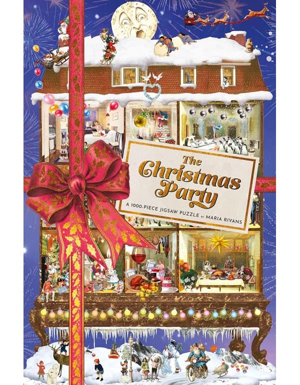 The Christmas Party: A 1000-Piece Jigsaw Puzzle by Maria Rivans