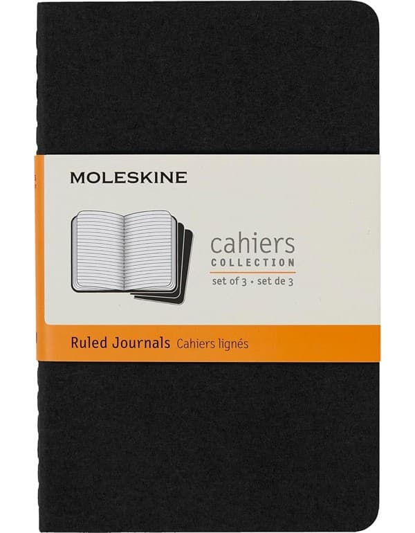 Moleskine Softcover Pocket Cahier Journal Ruled Black