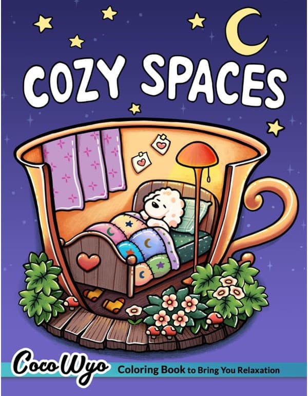 Cozy Spaces: Coloring Book for Adults and Teens