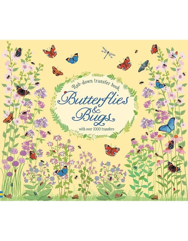 Rub-Down Transfer Book Butterflies and Bugs