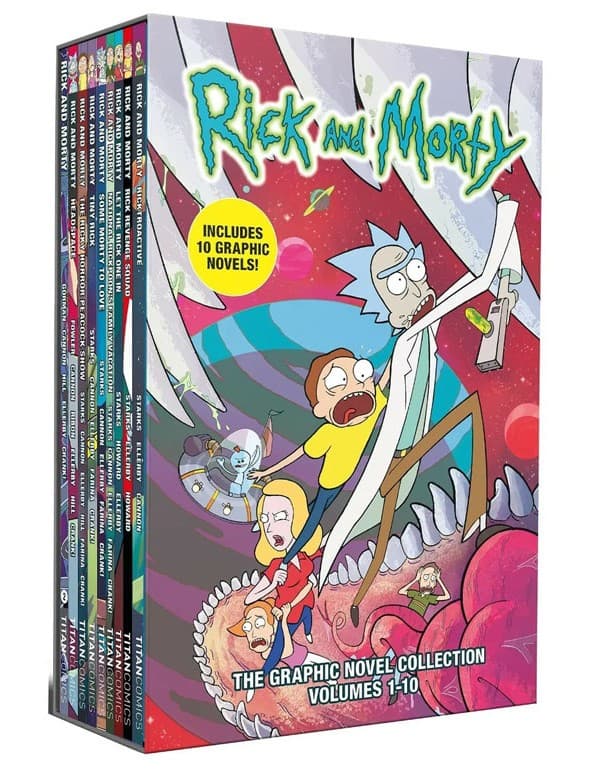 Rick And Morty Graphic Novel 10 Books Box - Ages 7-9