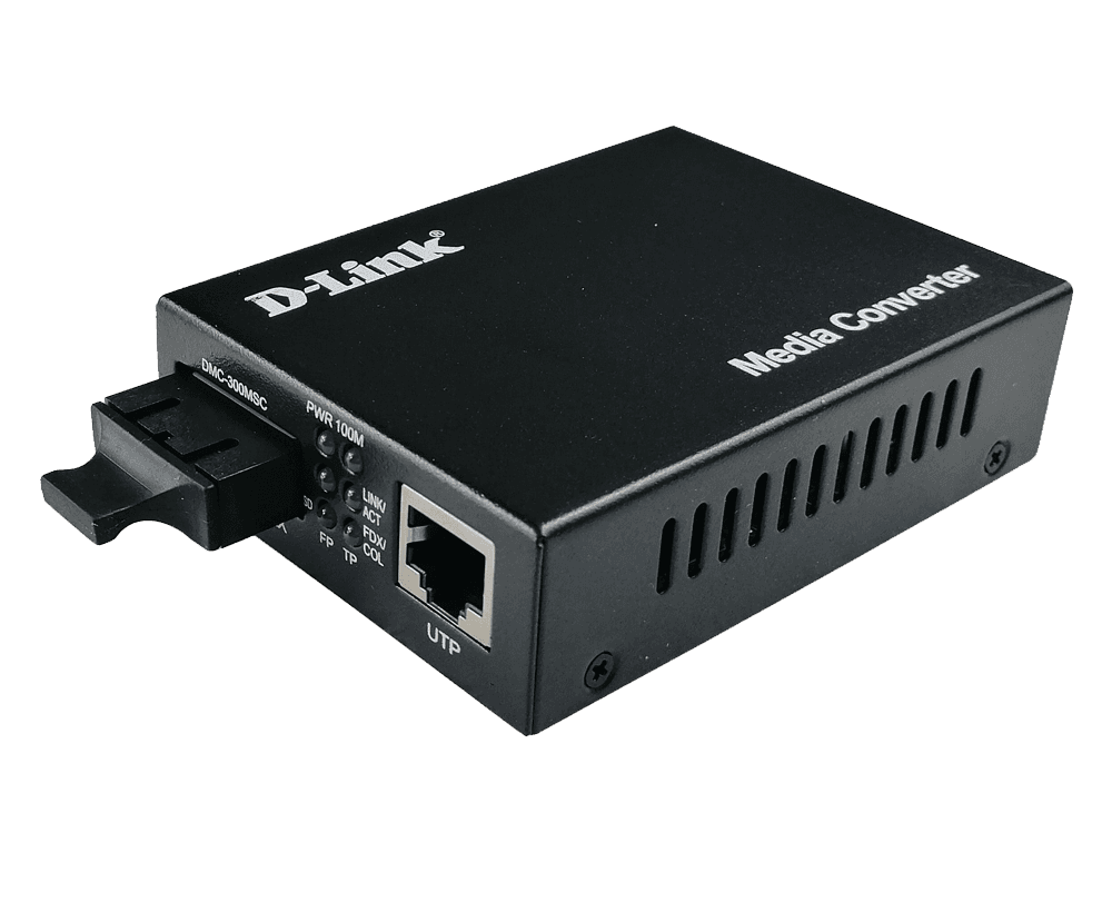 100Base-TX to 100Base-FX Single-mode Fiber (SC) Media Converter