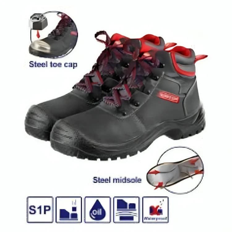 EMTOP High-Cut Leather Safety Boots