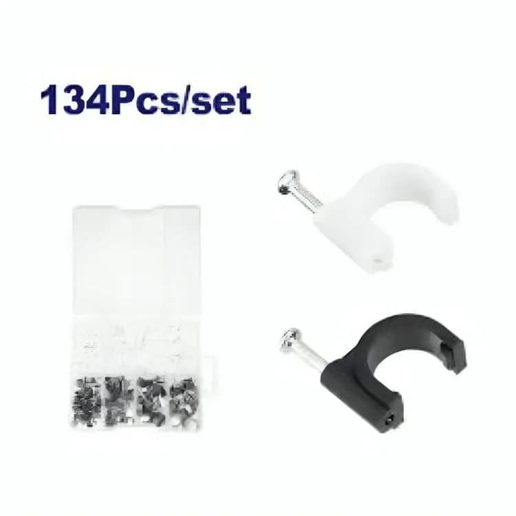 EMTOP EMFQAB01 | 134 Pcs Cable Clip Kit