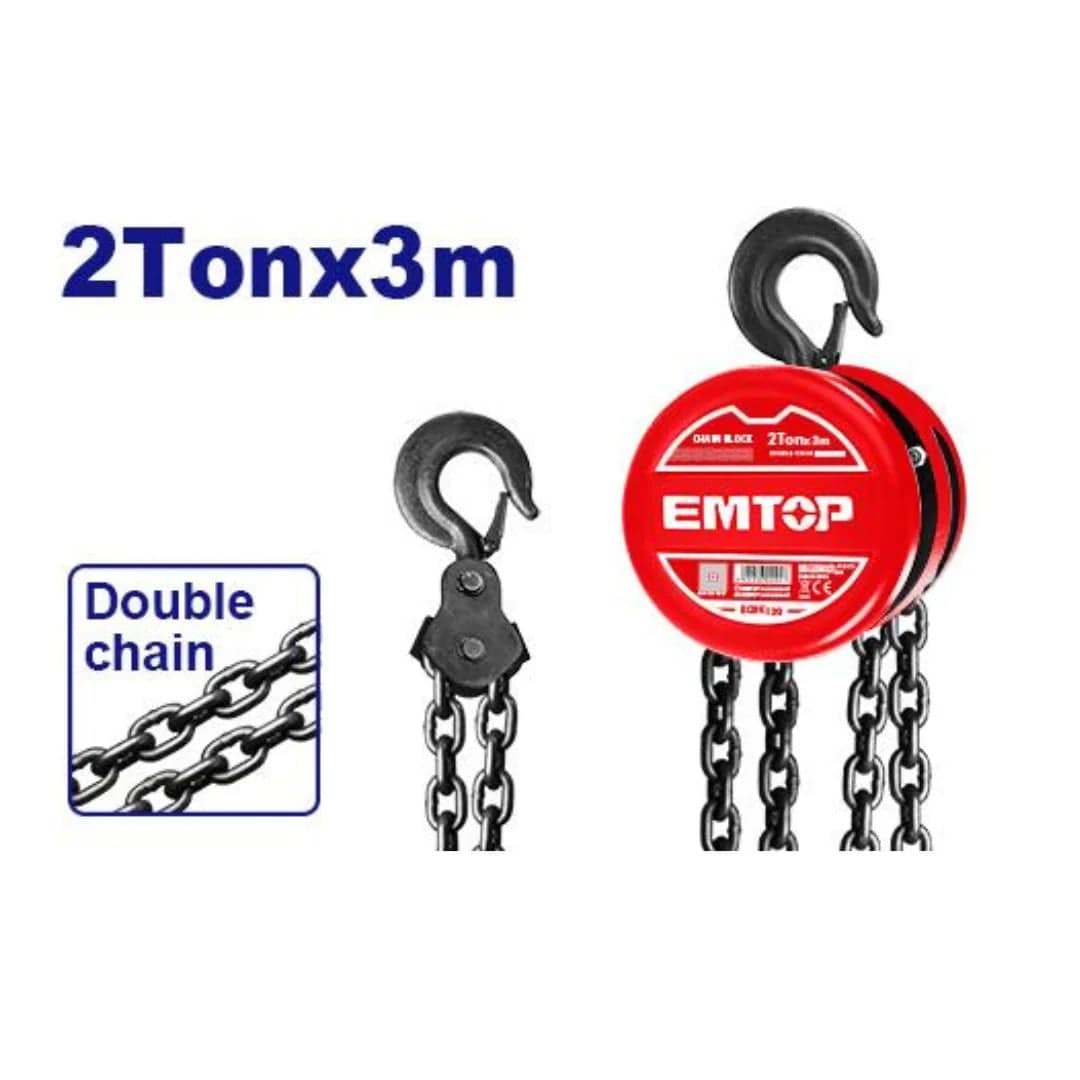 EMTOP ECBK120 Manual Chain Hoist 2 Ton
