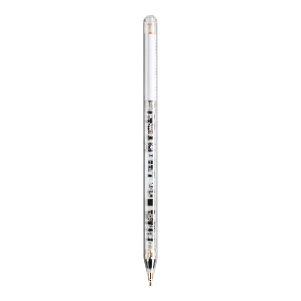 Powerology Transparent Smart Pencil for iPad - 1.5mm Tip - Black & White