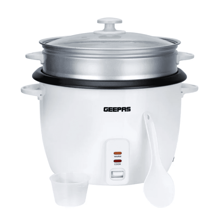 Geepas Automatic Rice Cooker - 2.8L Capacity, 900W Power with Keep Warm Function & Non-Stick Inner Pot