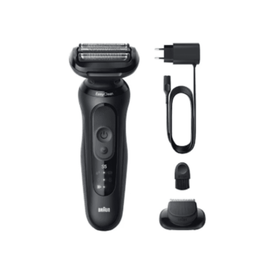 Braun Series 5 Electric Shaver 52-N1200s - Premium Wet & Dry Foil Shaver with EasyClick Beard Trimmer Attachment - Black