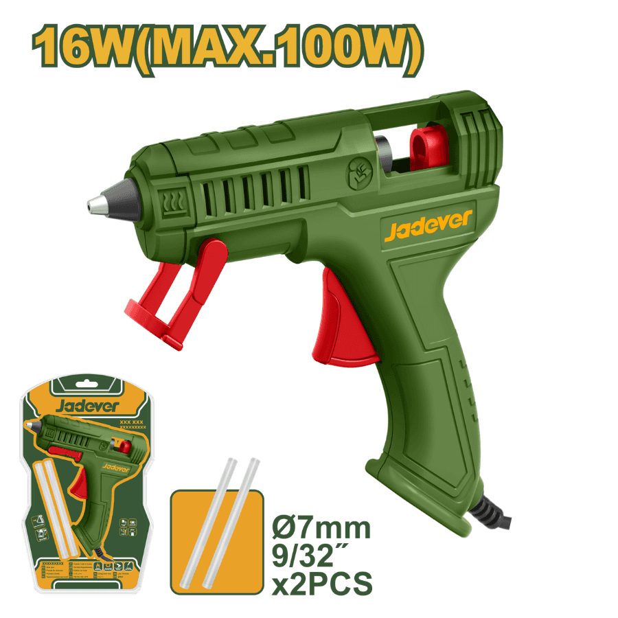 Jadever 16W Hot Melt Glue Gun JDGL1407 Precision Adhesive Tool with Included Glue Sticks for DIY and Crafting