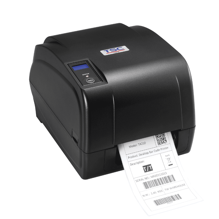 TSC TA210 4-Inch Desktop Barcode Printer 203 DPI 5 IPS Direct Thermal & Thermal Transfer Printer