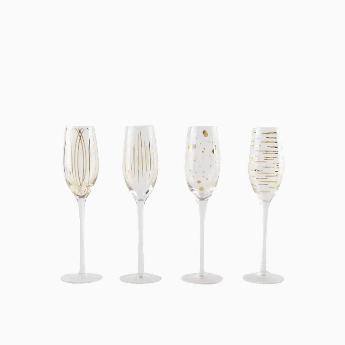 Kitchencraft Mikasa Cheers Champagne Flute Glasses