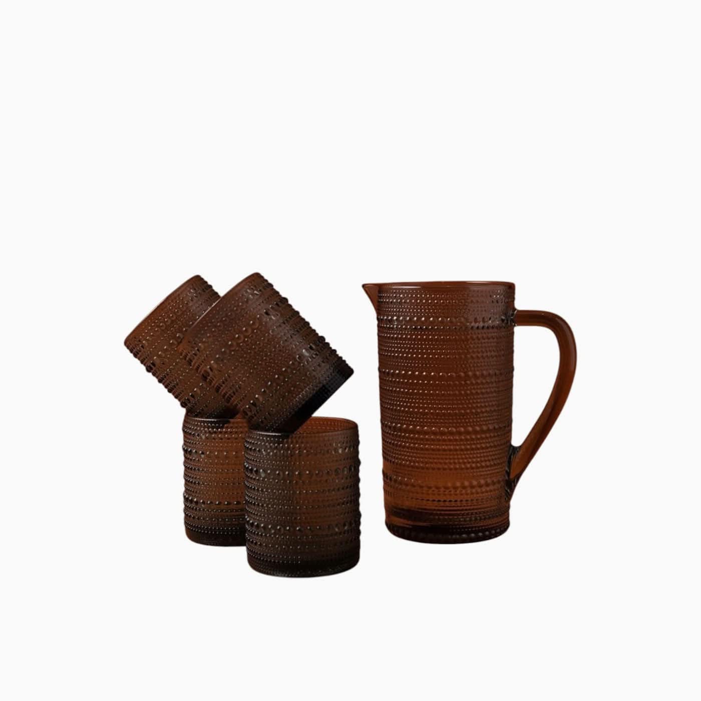 Black Tumbler and Cups Set