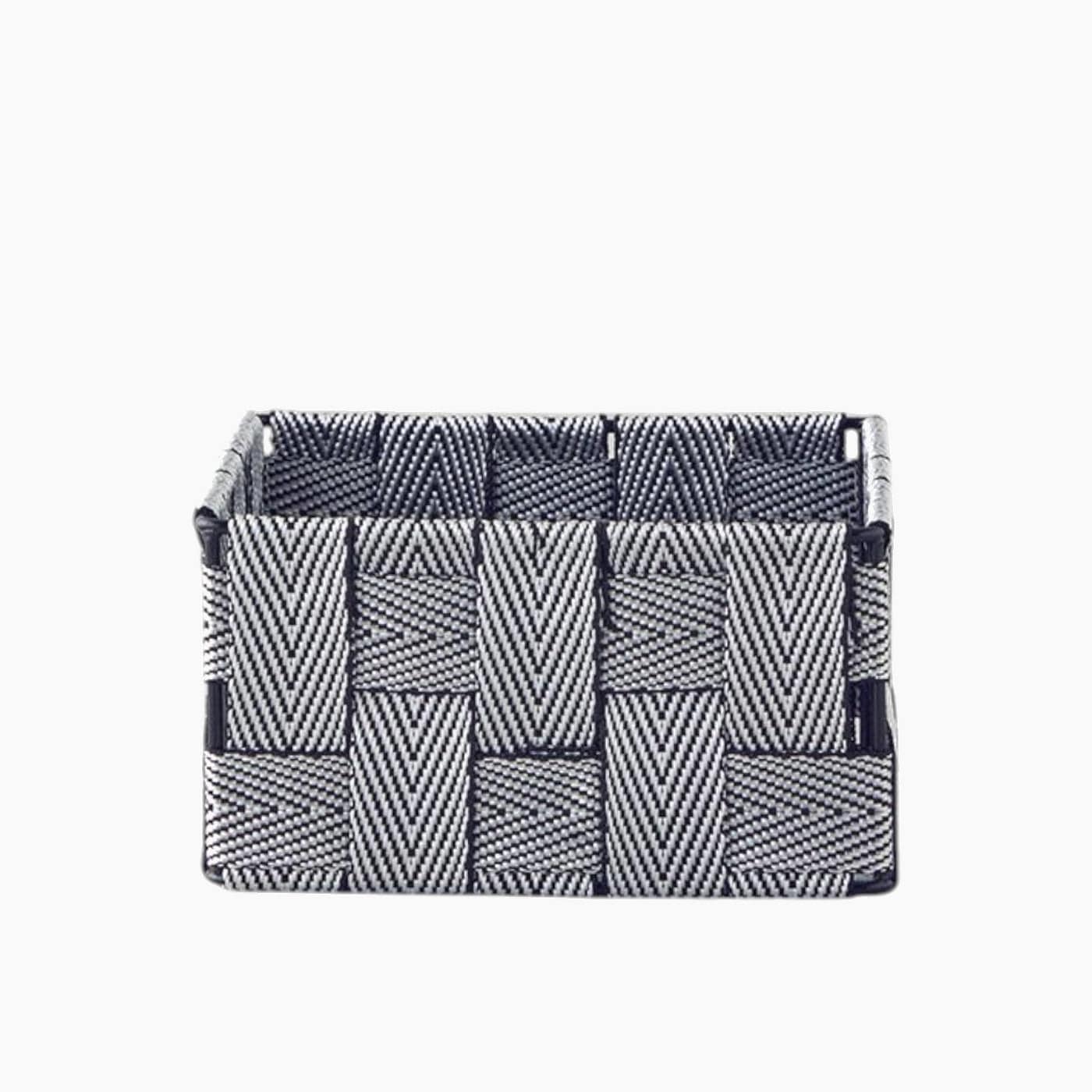 H Living Shine Basket 14x14x7 cm Black - White