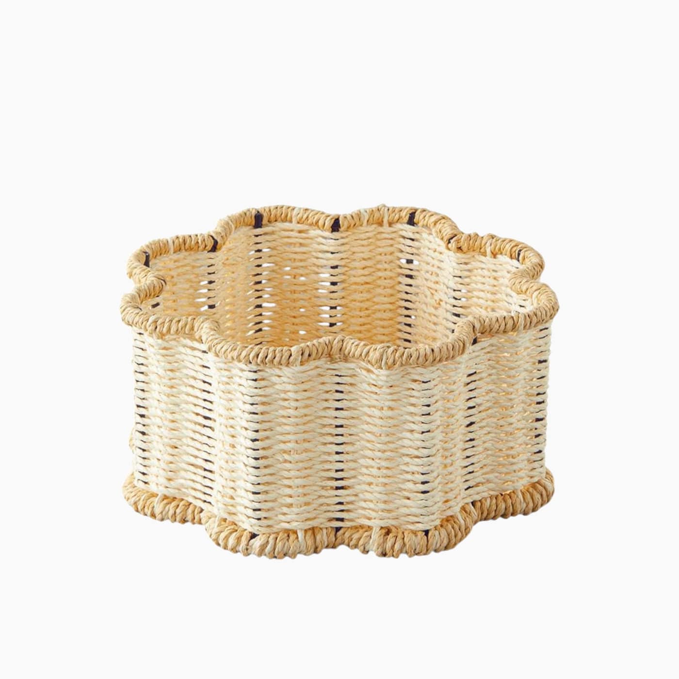 H Living Flore Paper Thread Basket 1.5 cm Orange