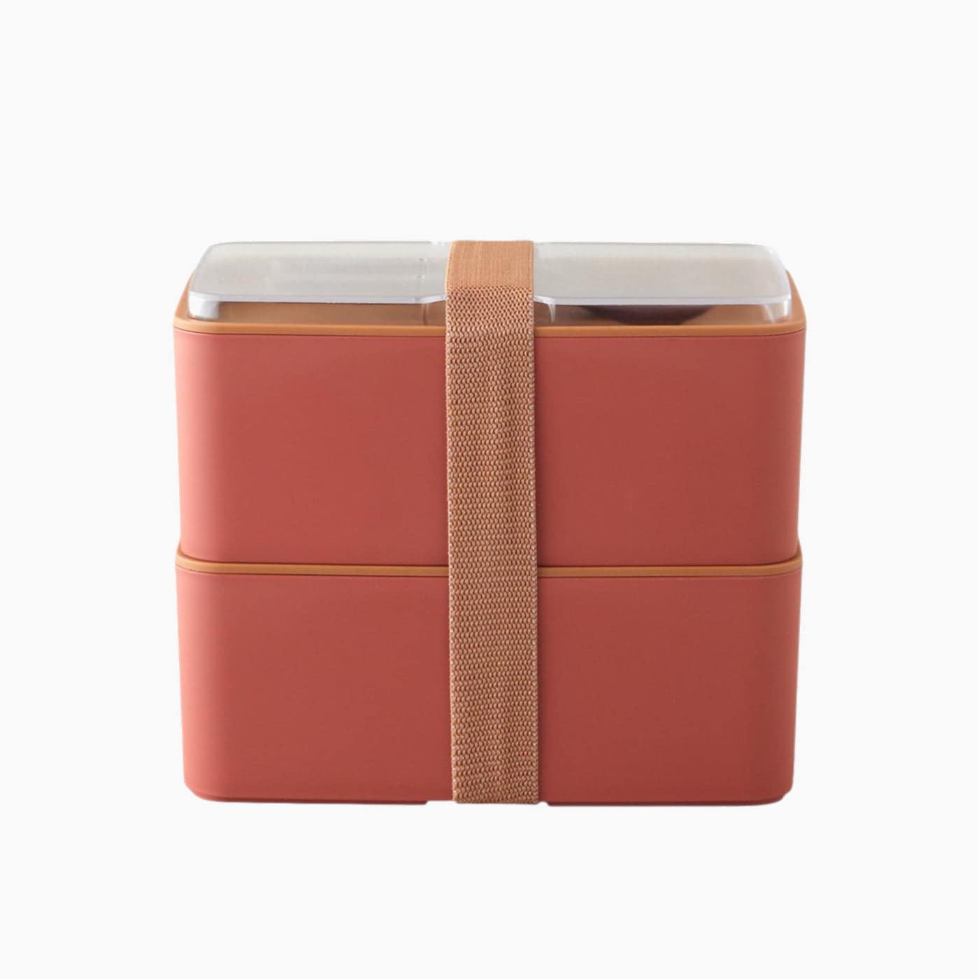 H Living Mezaluna Time Plastic 2-Tier Lunch Box 1 L- 1 L