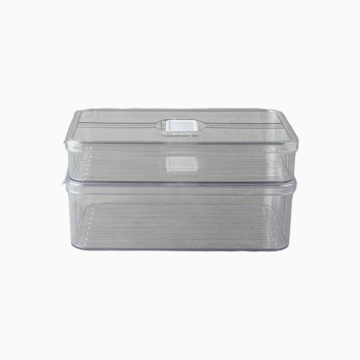 H Living Bella Plastic 2 pcs Kitchen Organizer 3 L – 5 L Transparent
