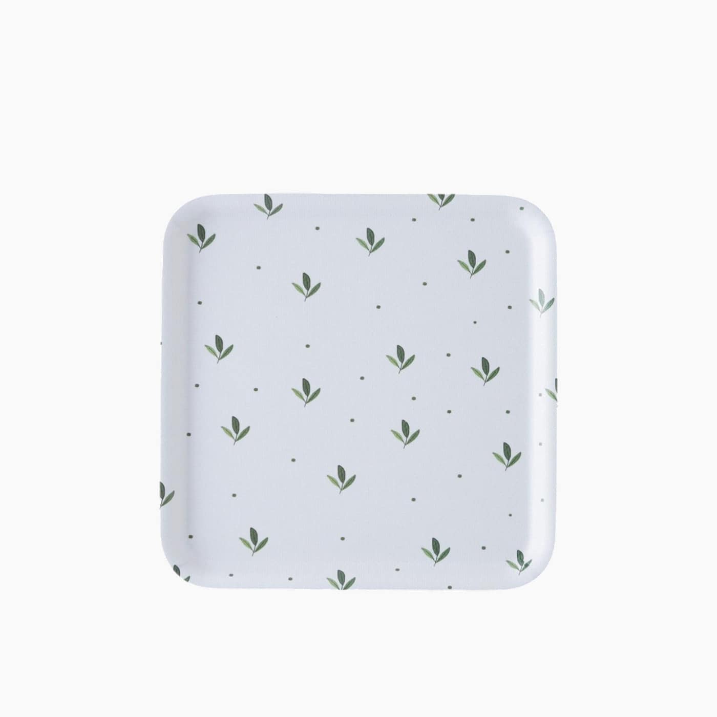 H Living Feuille Melamine Anti-slip Tray 33x33 cm Green