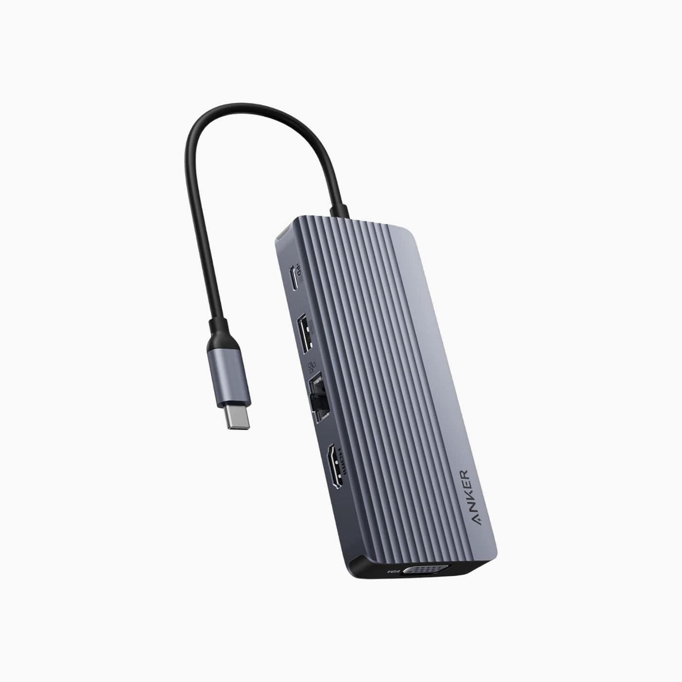 Anker USB-C Hub Dual Display Gray