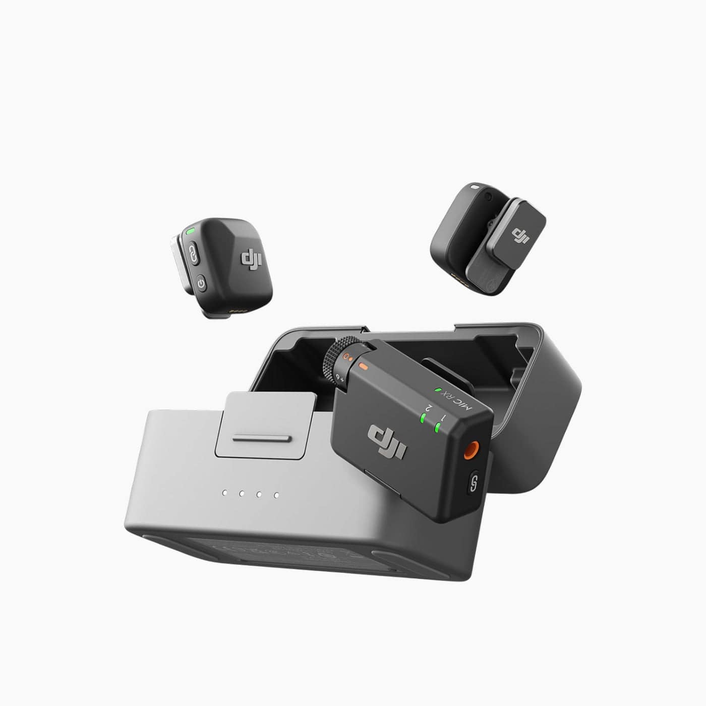 DJI Mic Mini (2 TX + 1 RX + Charging Case) – Wireless Lavalier Microphone.
