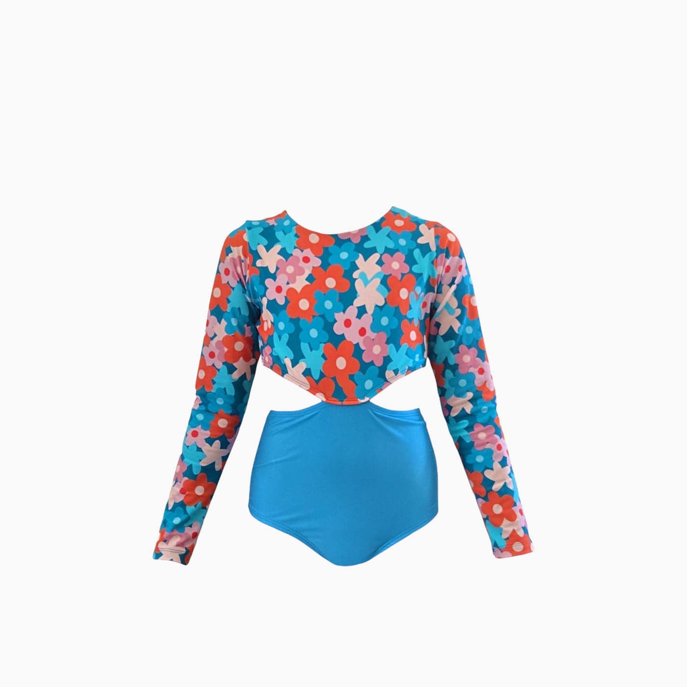 Sandy Toes Blue Floral Swimsuit