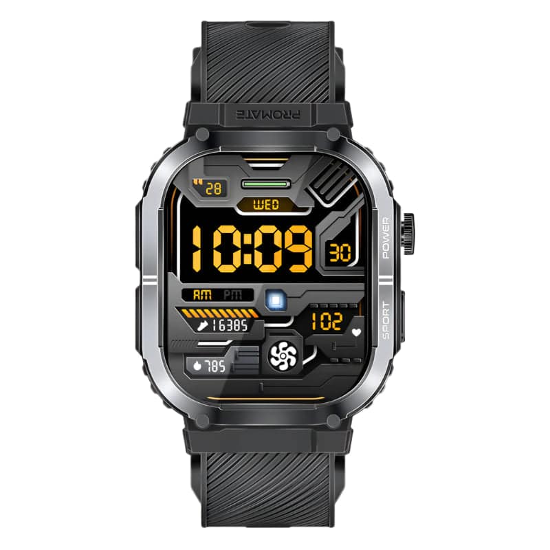 Promate Smart Watch Tough, 2.1Inch, Black