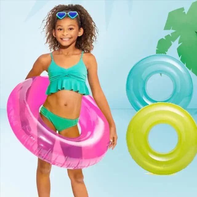 Inflatable swim ring for adults in summer colors