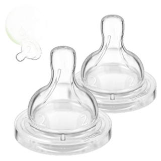 Philips Avent Classic Anti-Colic Slow Flow Teats 1M+ 2 Holes