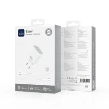 شاحن سريع 45 واط WIWU Essen مع كابل USB-C إلى USB-C