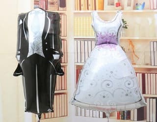 Wedding Groom & Bride Helium Balloons بالونين حفل زفاف عريس وعروسة