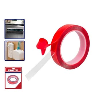 شريط لاصق دبل فيس شفاف – 2 متر EMTOP EMPN9K19