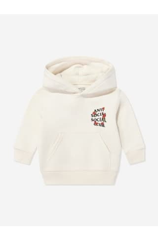 Anti Social Social Club Kids Rose Kkotch Hoodie in Ivory