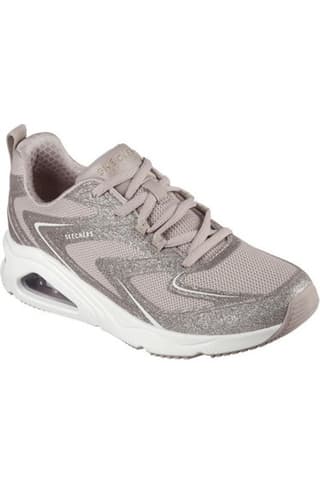 Skechers Womens/Ladies Tres Air Uno Glitter Trainers - Taupe