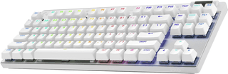 Logitech G PRO X 60 LIGHTSPEED Wireless Ultra Compact TKL 60% Mechanical LIGHTSYNC RGB Dual-Shot PBT Keycaps GX Optical Tactile Switches - White