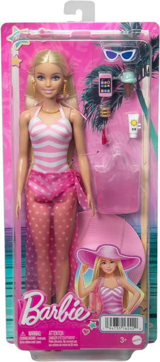 Barbie Doll with Swimsuit and Beach Themed Accessories