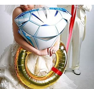 Wedding Ring Helium Balloon بالون خاتم زواج هيليوم