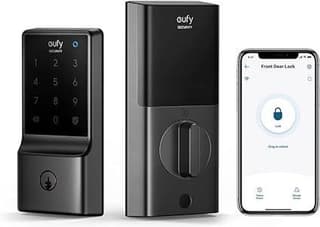 قفل ذكي Eufy Smart Lock C234 أسود مع Wi-Fi مدمج للتحكم عن بعد من Anker
