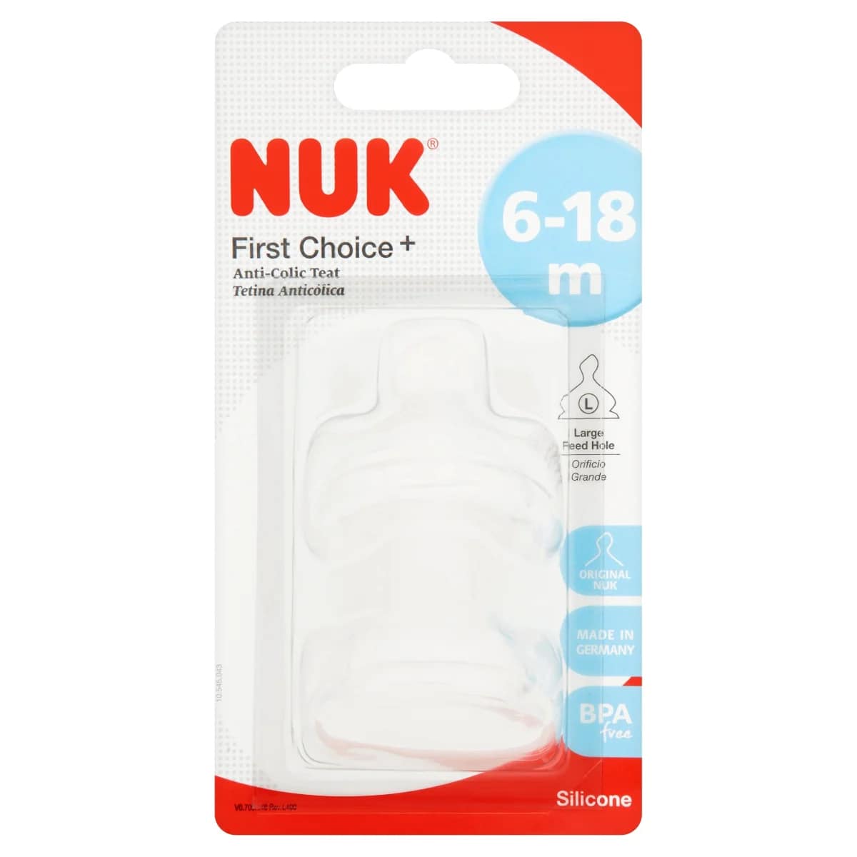 NUK First Choice Silicone Teat 6-18M