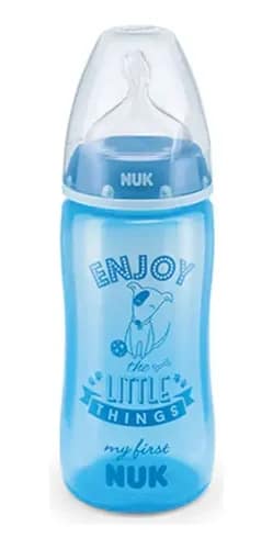 NUK 300ml Baby Bottle Set Blue