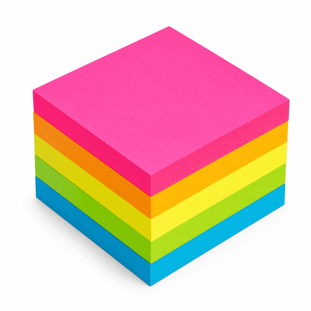 Amazon Basics Sticky Notes Neon