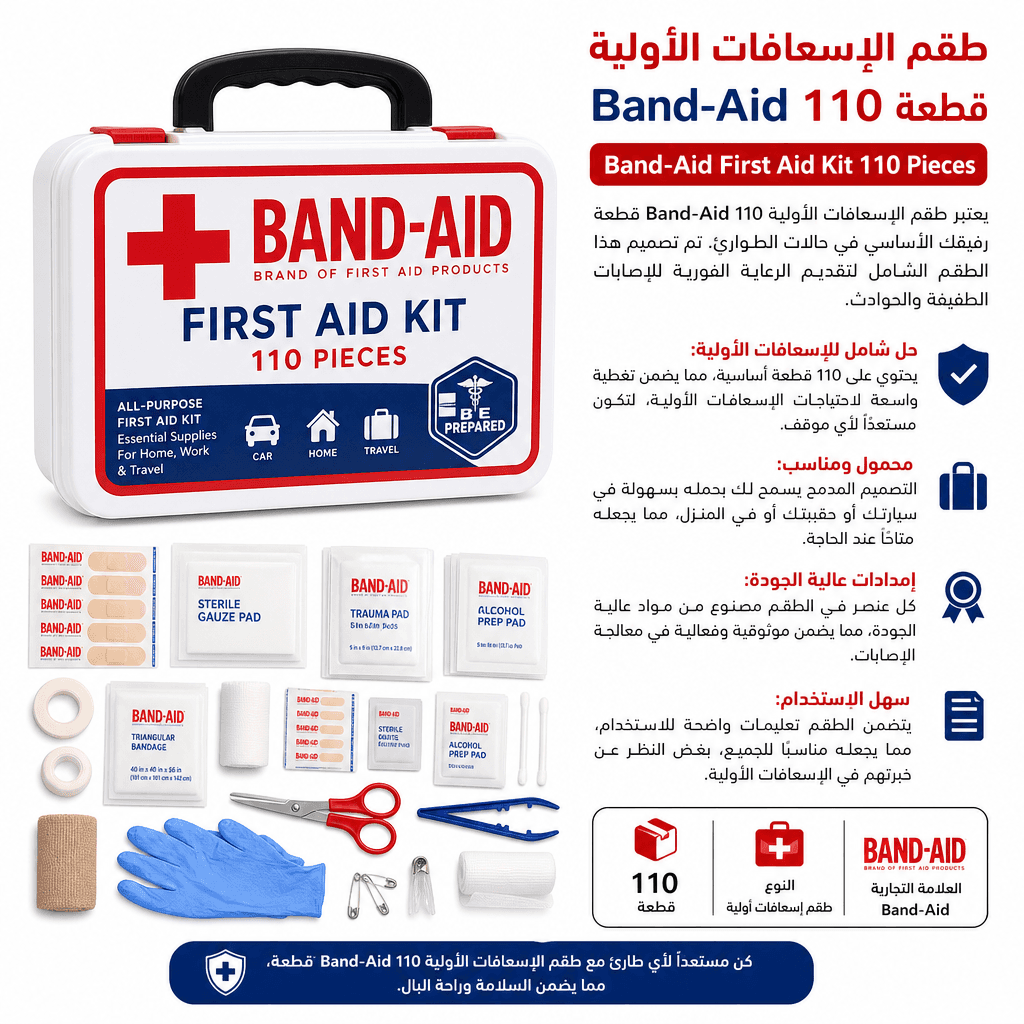 Band‑Aid First Aid Kit 110 Pieces