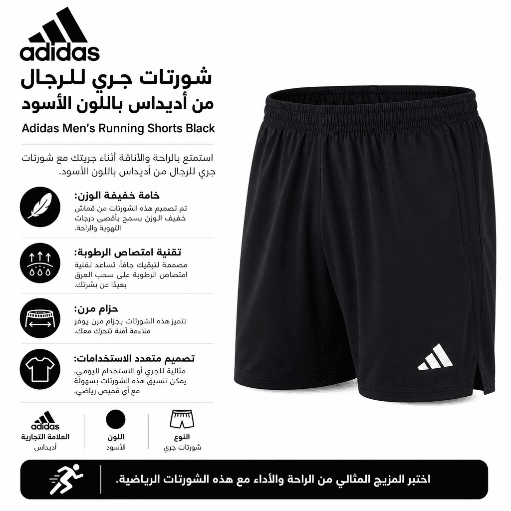 Adidas Men’s Running Shorts Black