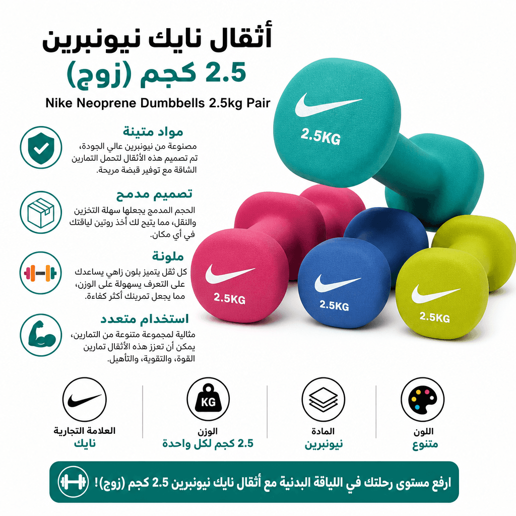 Nike Neoprene Dumbbells 2.5kg Pair