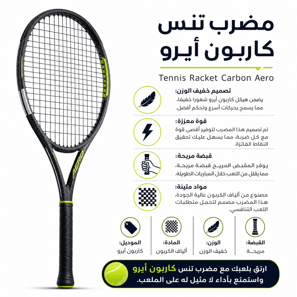 Tennis Racket Carbon Aero